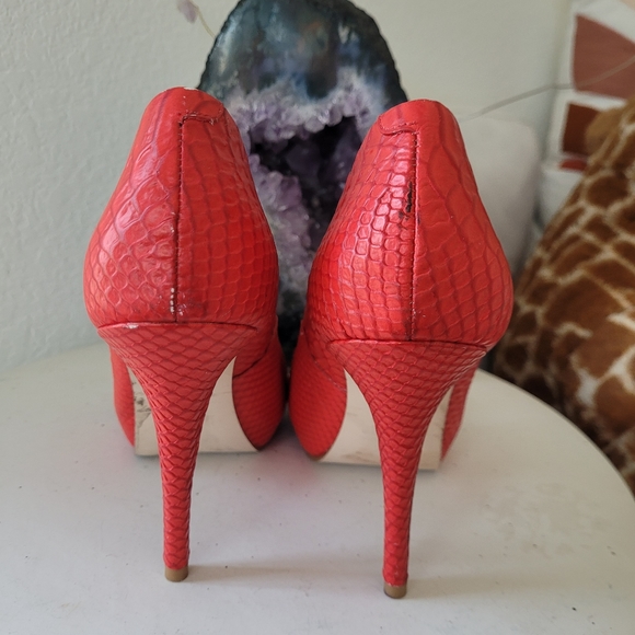 BUFFALO BRAND REAL LEATHER OPEN TOE HIGH HEEL - Picture 2 of 7